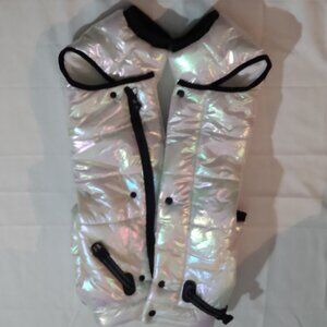 Shimmering Pet Jacket with Black Accents